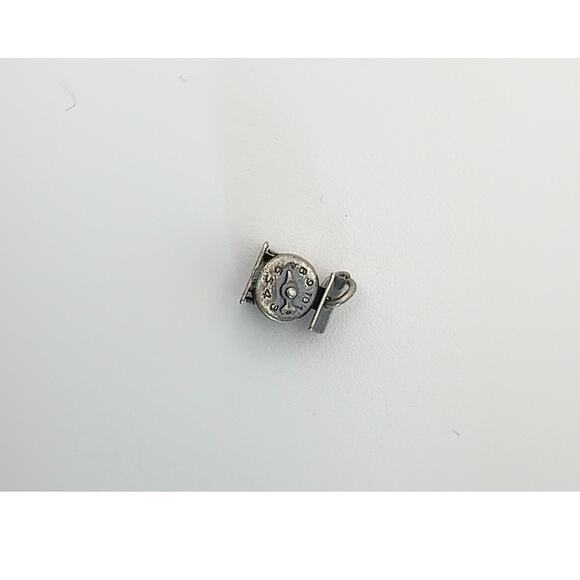 Vintage Turquoise Globe Charm – Silver Tone Miniature World Pendant - Picture 2 of 6